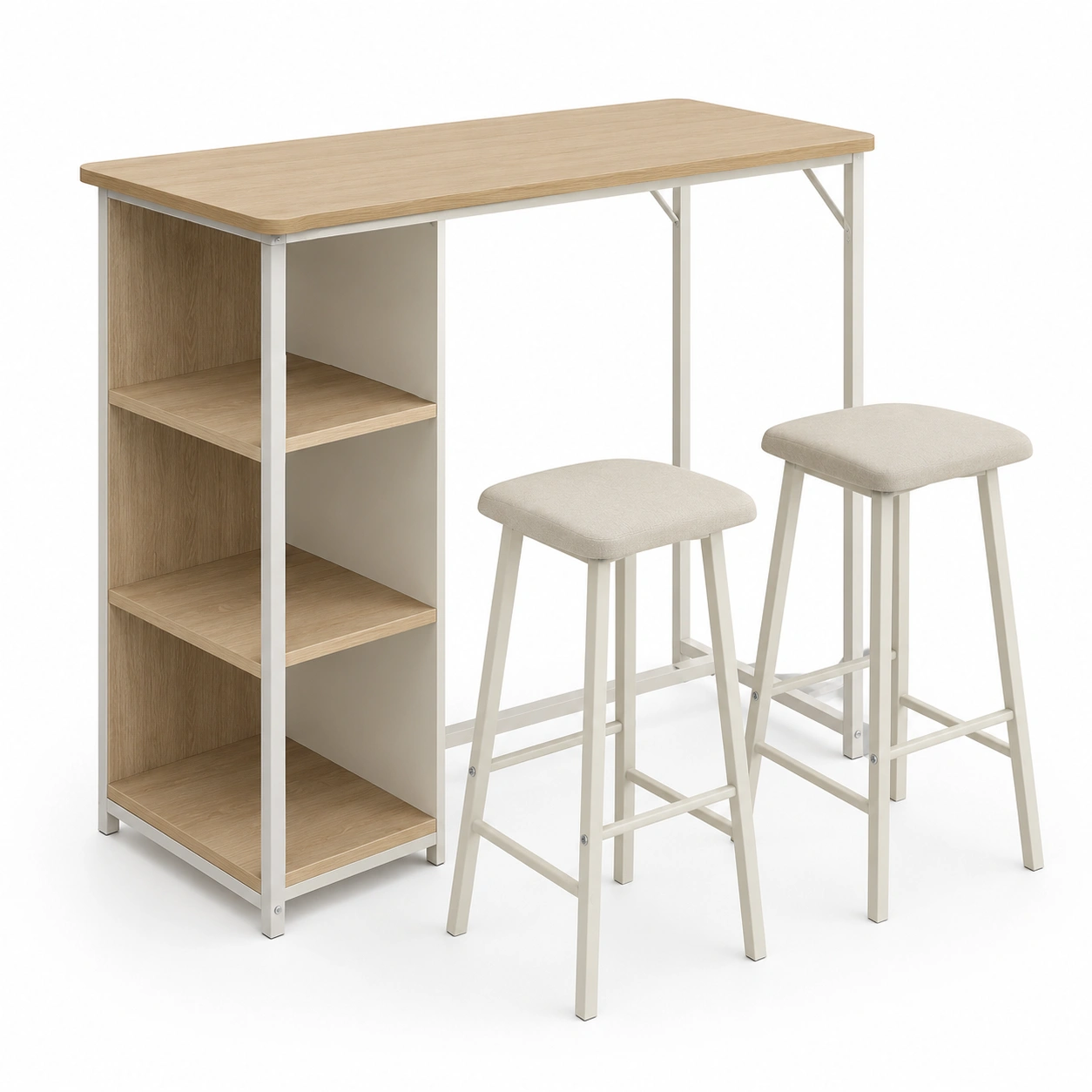 Conjunto de mesa alta y sillas para dos personas