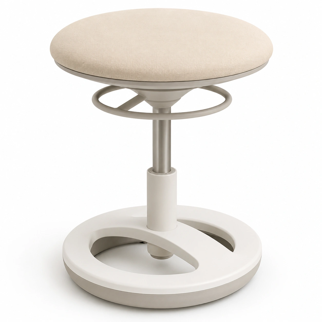 Banco giratorio ajustable color crema