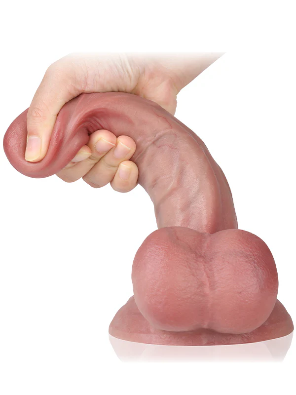 Joh 7.95 x 2 inches — Thick, realistic-feeling dildo with large testicles