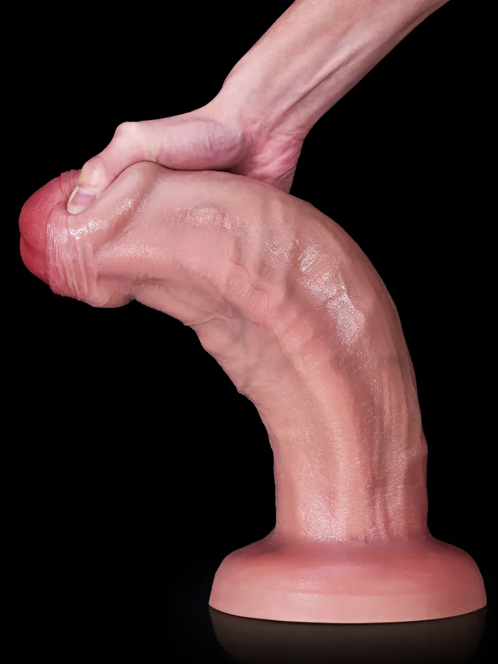 Duk – 13" × 3.6" Ultra-Thick Anal Dildo with Realistic Uncut Foreskin