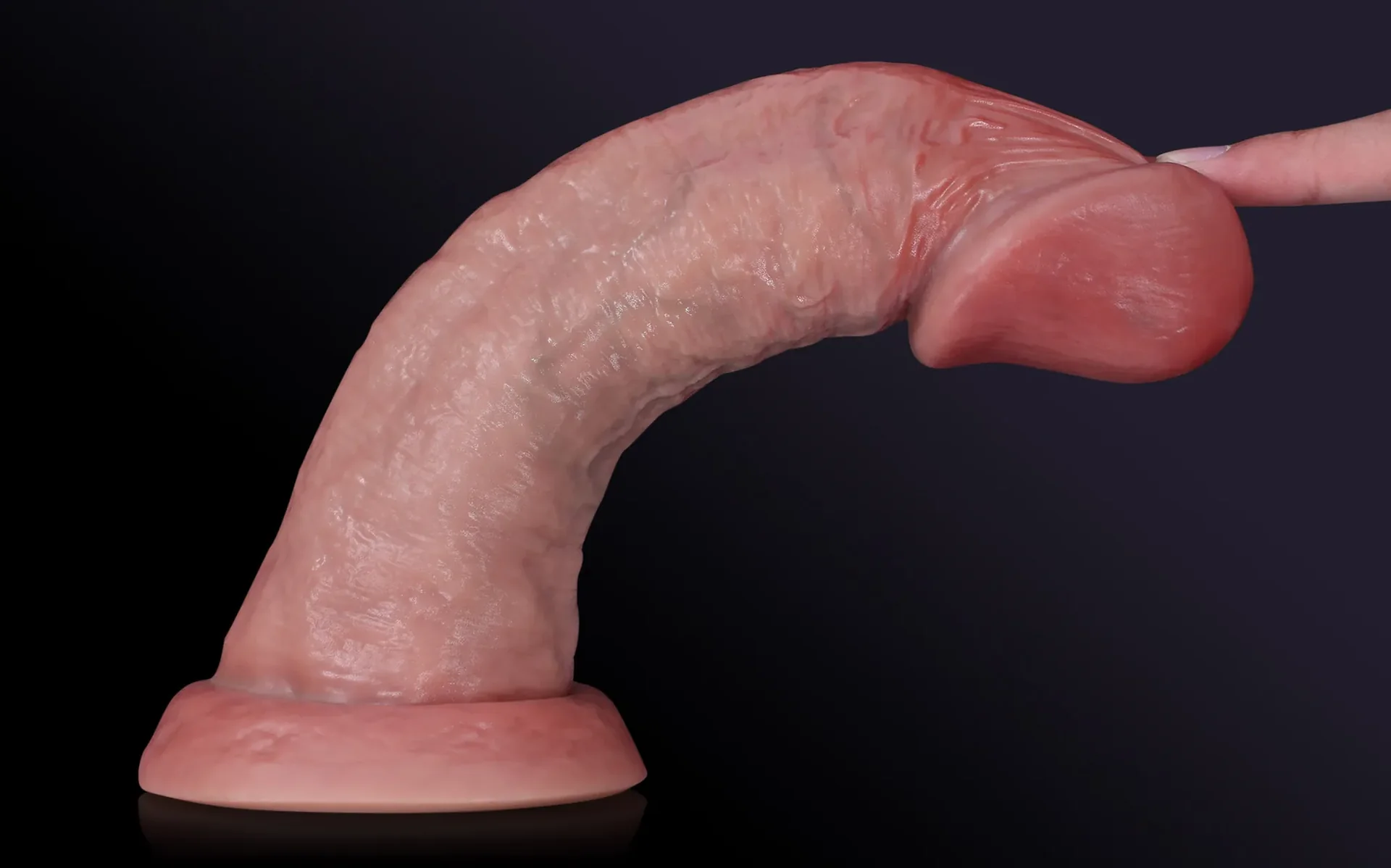 Lawy 8.7 x 2" - Realistic Soft Dildo Without Big Mushroom Head