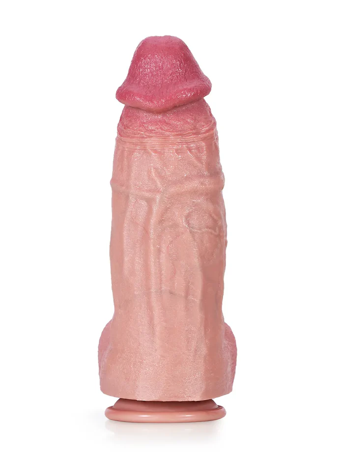 Tho 10.6 x 3.2" - Realistic Soft Flesh Like Hue Thick Short Fat Dildo