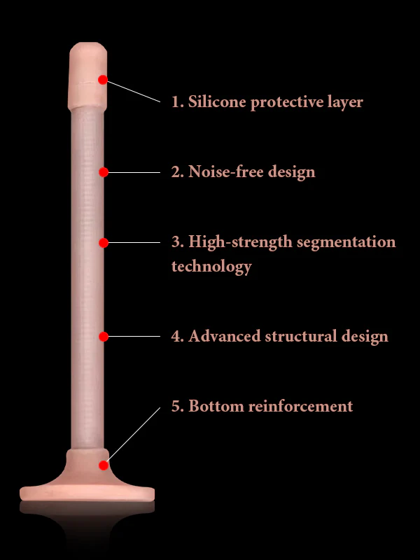 Char – 9.5× 2" Hyper-Realistic Bendable Dildo with Metal Keel