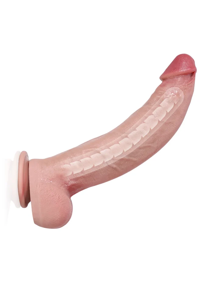 Far – 12.2 × 2.4" Huge Soft-Skin Realistic Dildo with Bendable Metal Keel