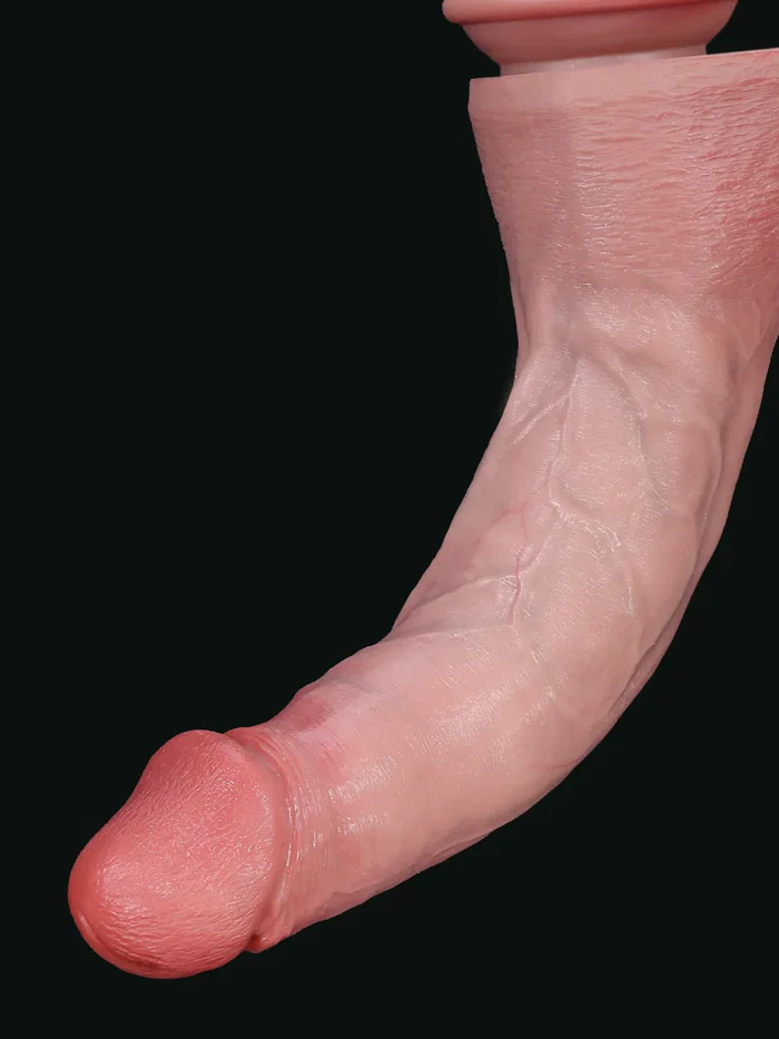 Jef – 11.8" × 2.2" Huge Flesh-Like Anal Dildo with Bendable Metal Keel