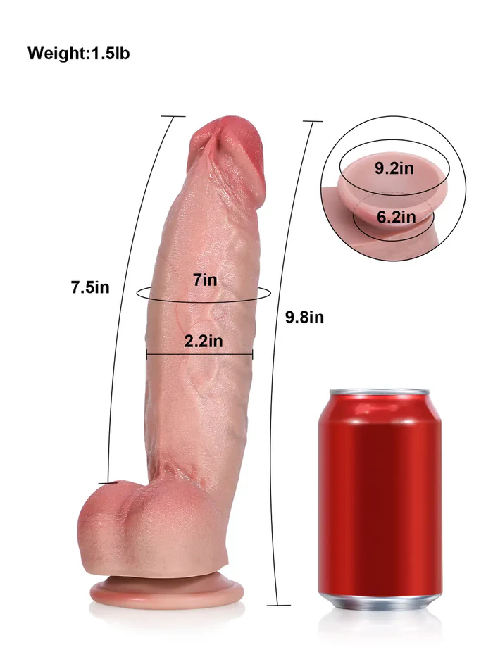 Ande – 9.8" × 2.2" Thick, Soft Flesh-Like Realistic Dildo