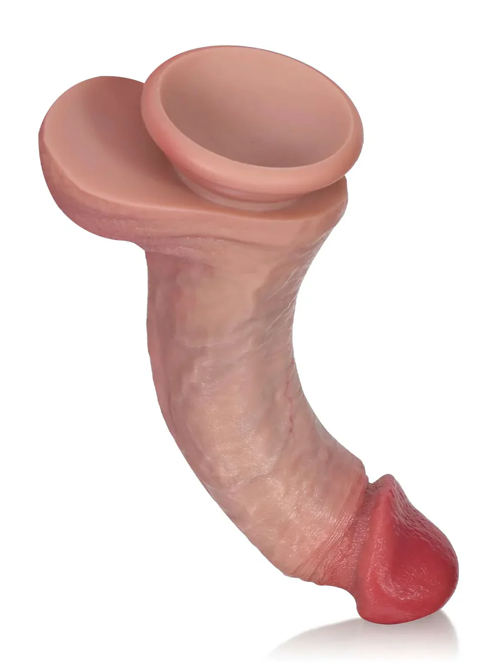 Sebast 7.7 x 1.6" Curved Ridged Textured Real Feel Dildo