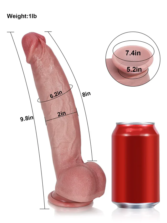 Shan – 9.8" × 2" Ultra-Realistic Flesh-Like Dildo with Defined Glans and Bendable Metal Keel