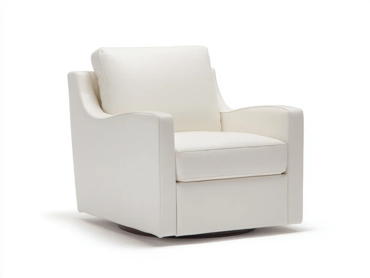 Sessel Kunstleder 93x92x85 cm - elfenbein und schwarz - breite Sitzfläche für Wohnzimmer
