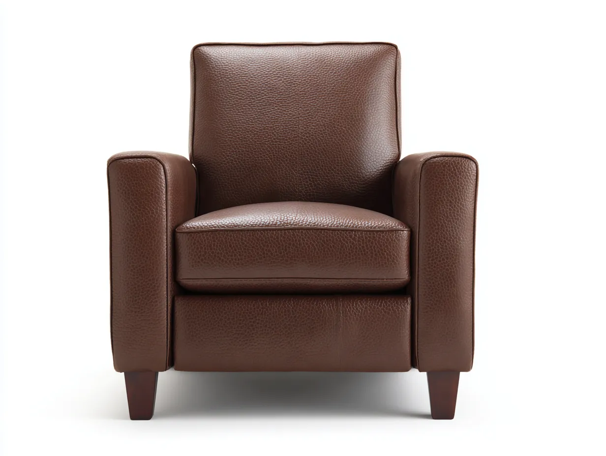 Sessel Kunstleder 87x90x82 cm - dunkelbraun - klassische Armlehnen für Wohnzimmer