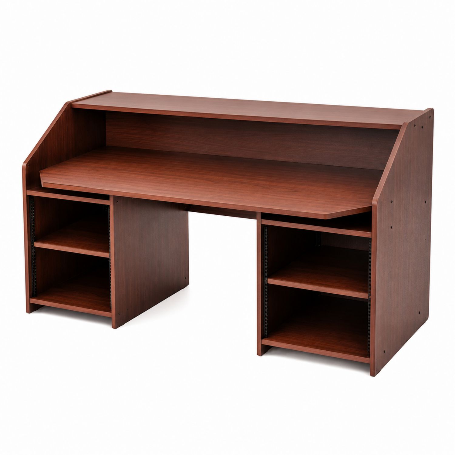 Schreibtisch mit Regal MDF Holz Braun 150x60x95cm