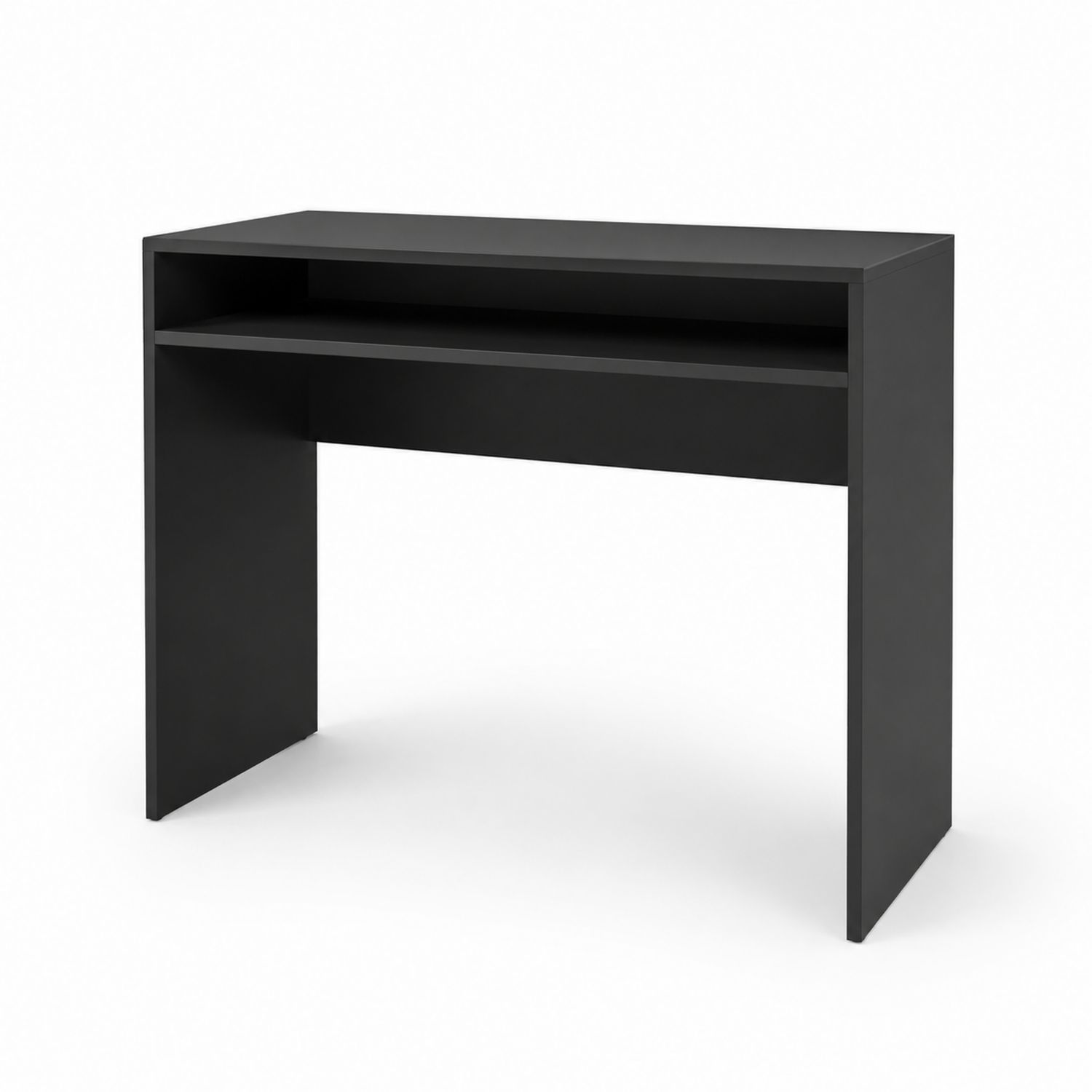 Schreibtisch rechteckig 120x40x75 cm Holzwerkstoff Schwarz