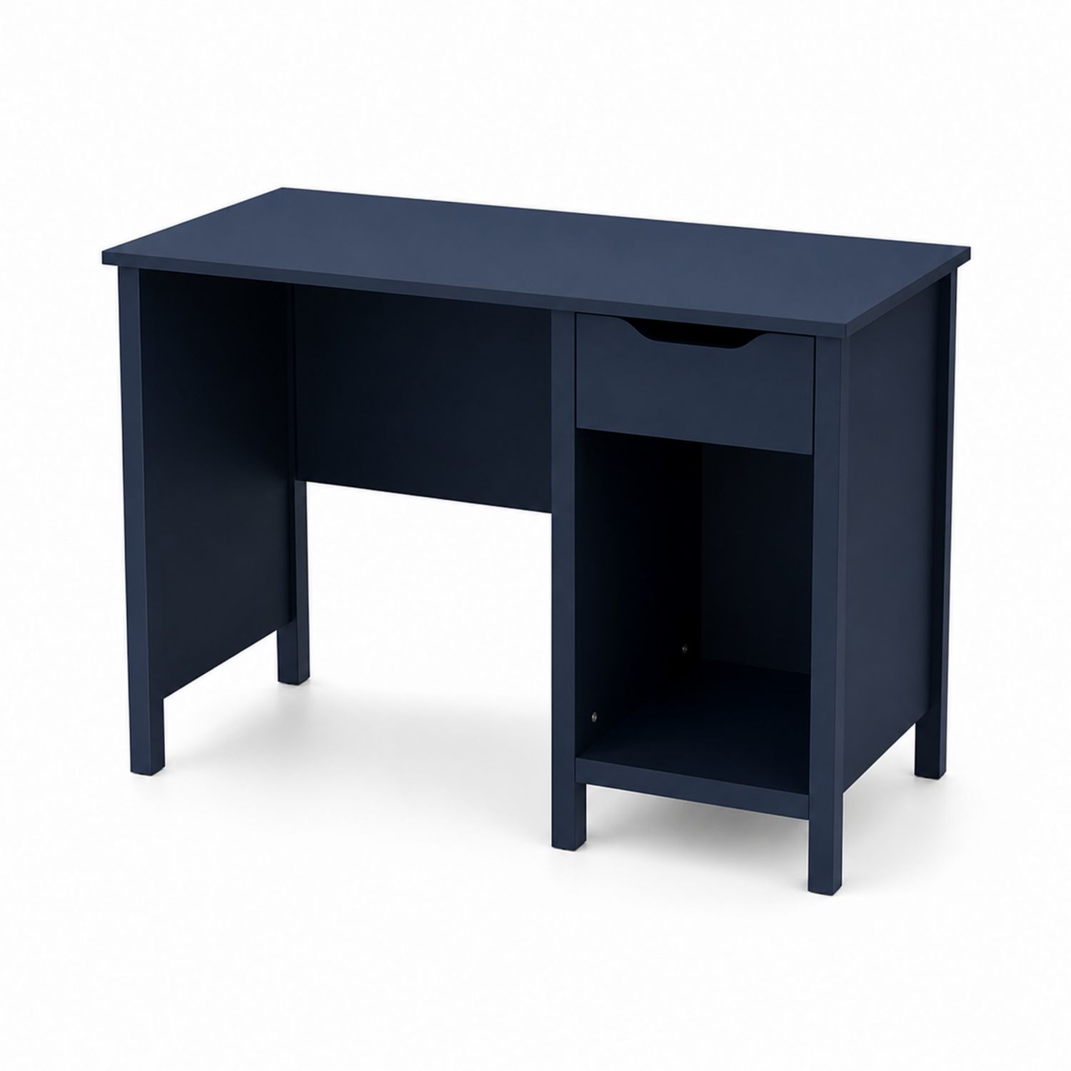 Blauer MDF-Schreibtisch mit Schublade