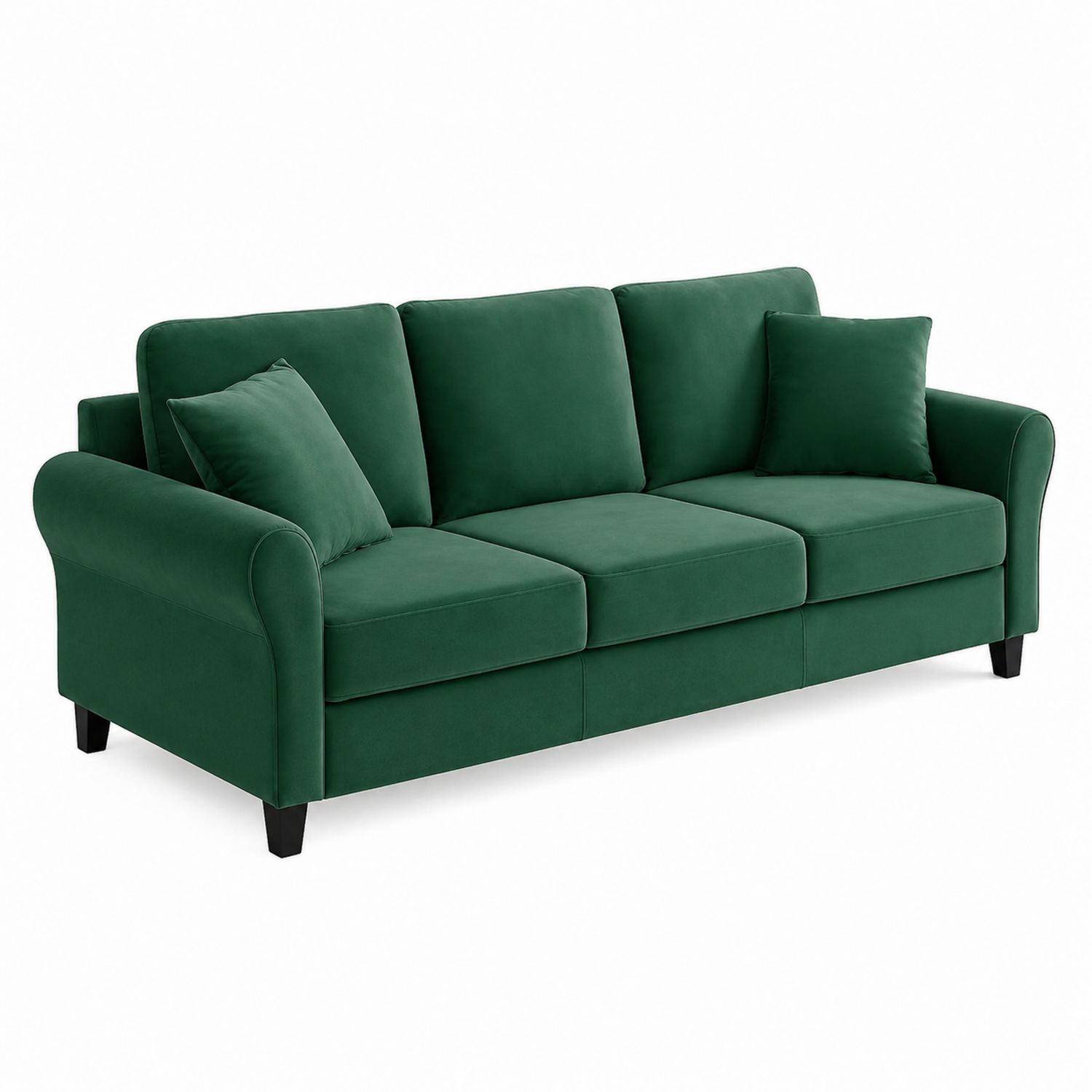 3-Sitzer Sofa aus Samt in Grün