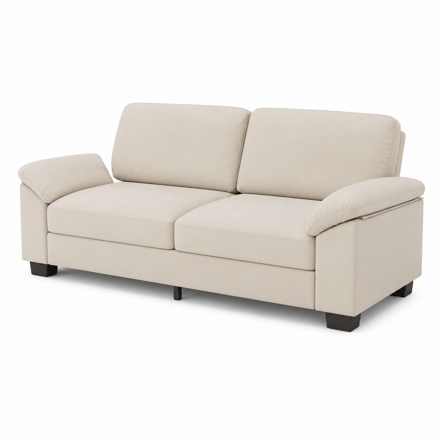 3-Sitzer Sofa Lederoptik Beige