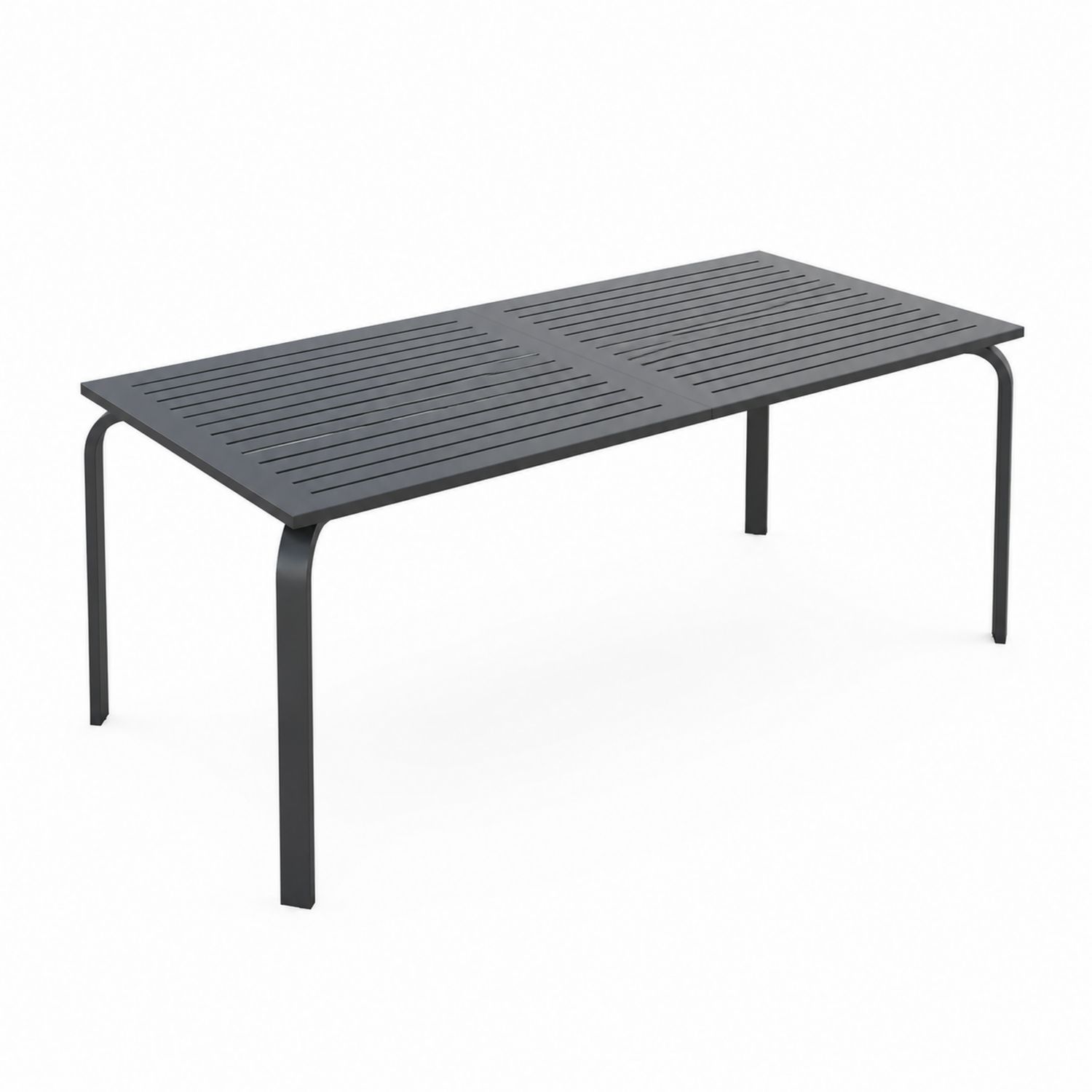 Metalltisch Outdoor rechteckig 180x90x75 cm Anthrazit