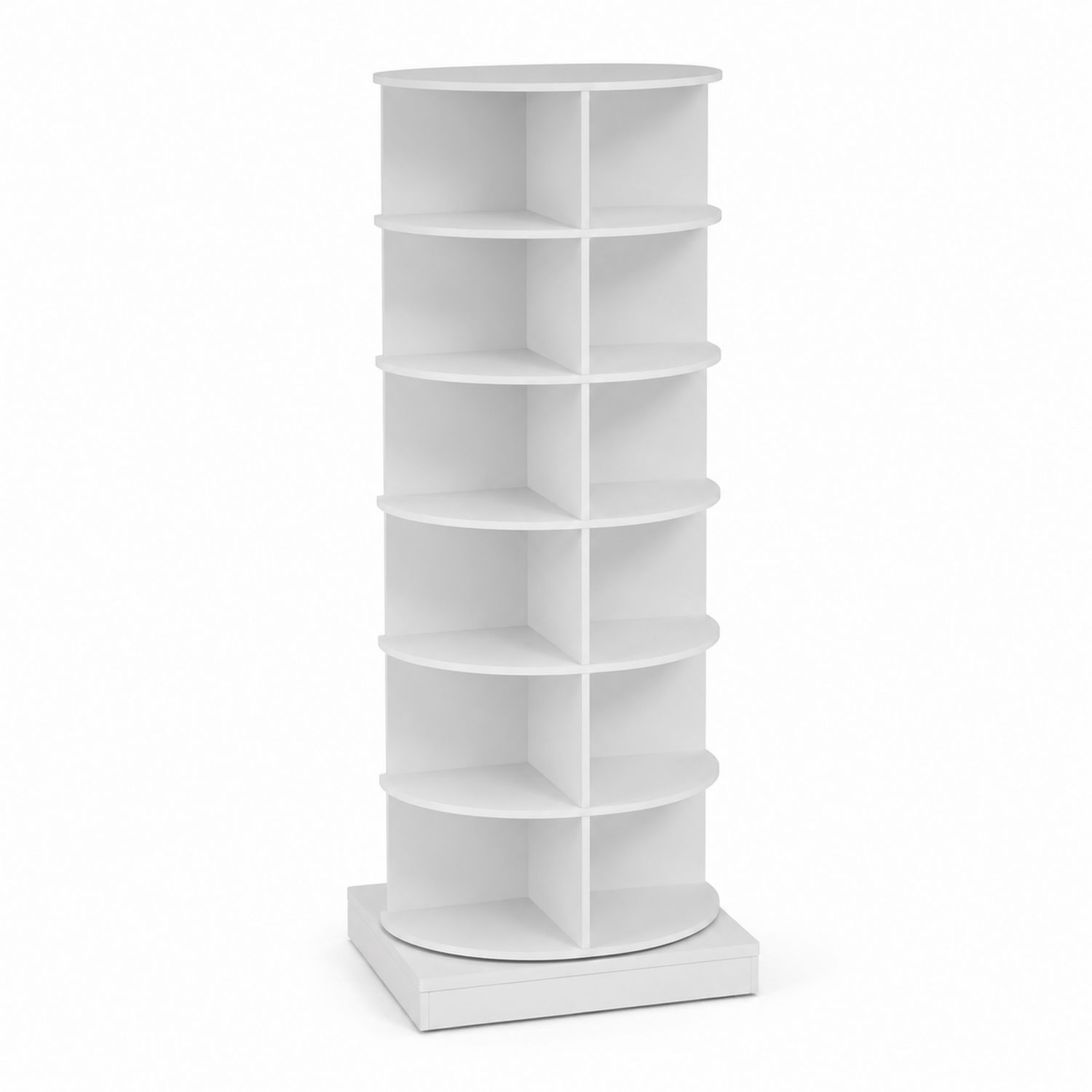 Drehbares Bücherregal Weiß MDF 168cm