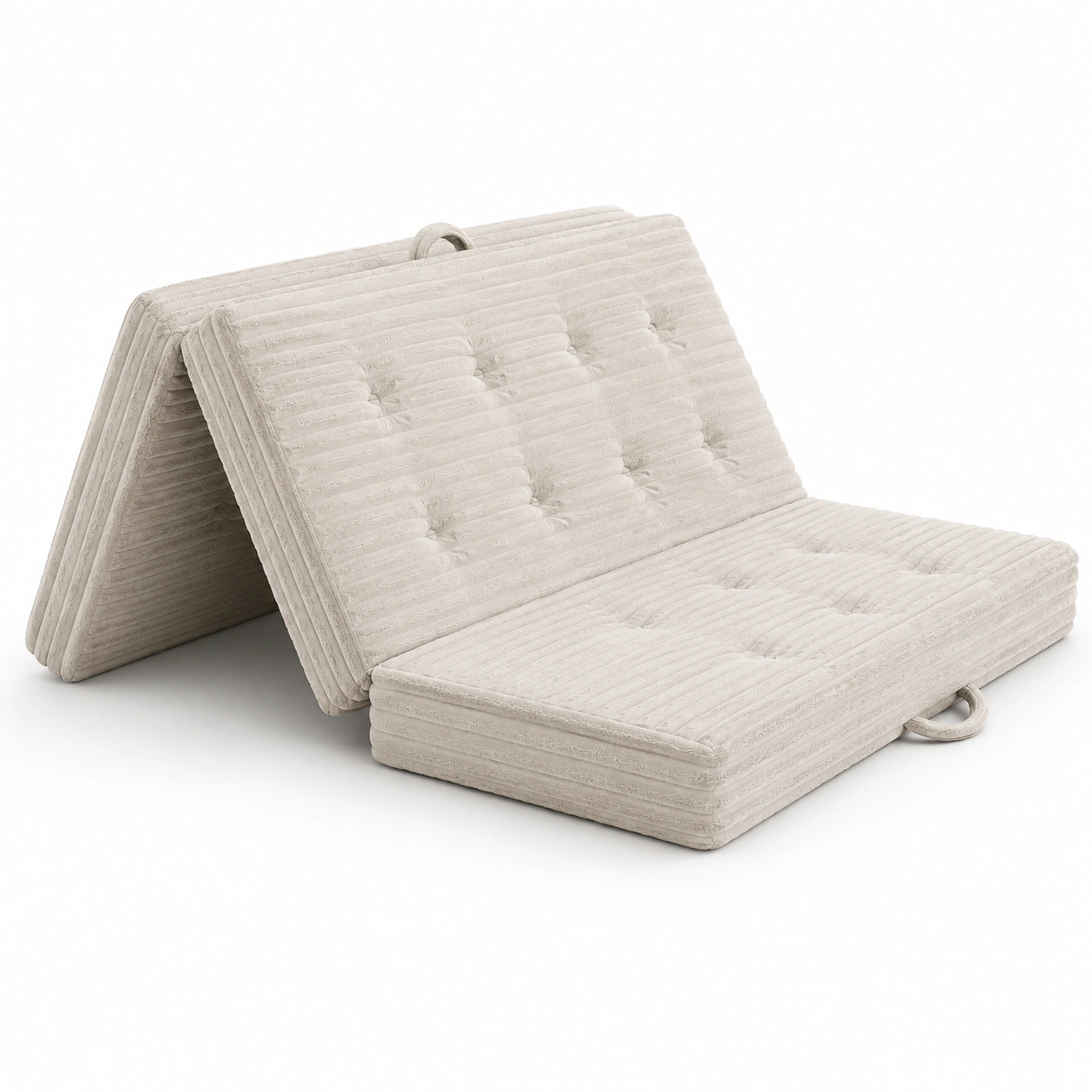 Colchon plegable color beige-furnifyo
