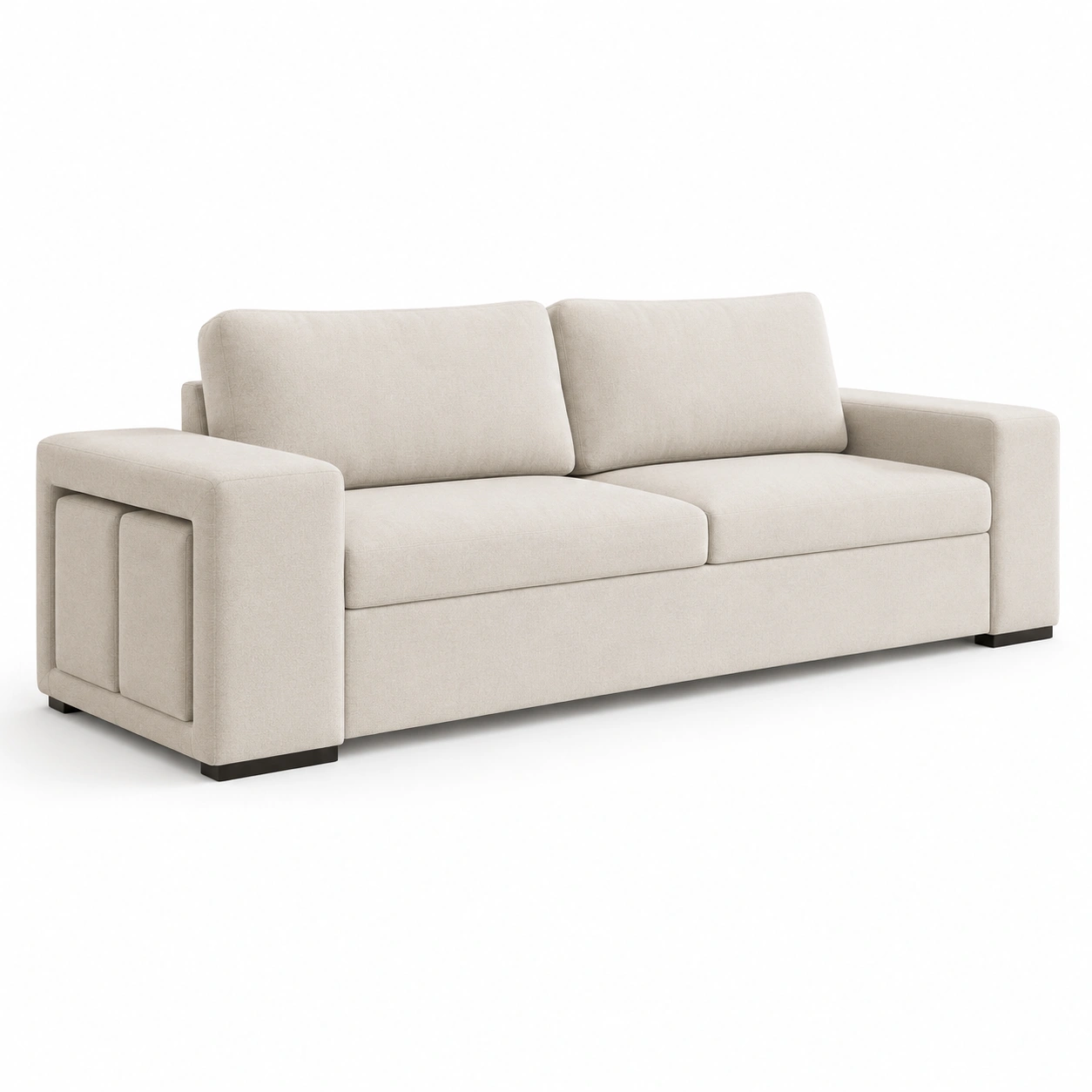 Sofa beige para 2 plazas-furnifyo