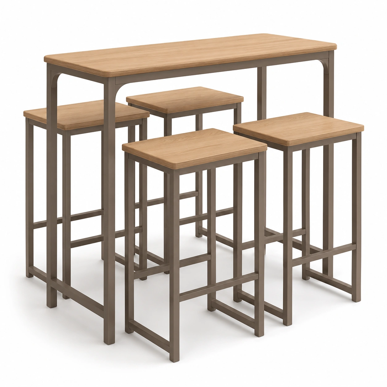 Conjunto de mesa alta y taburetes de bar-furnifyo