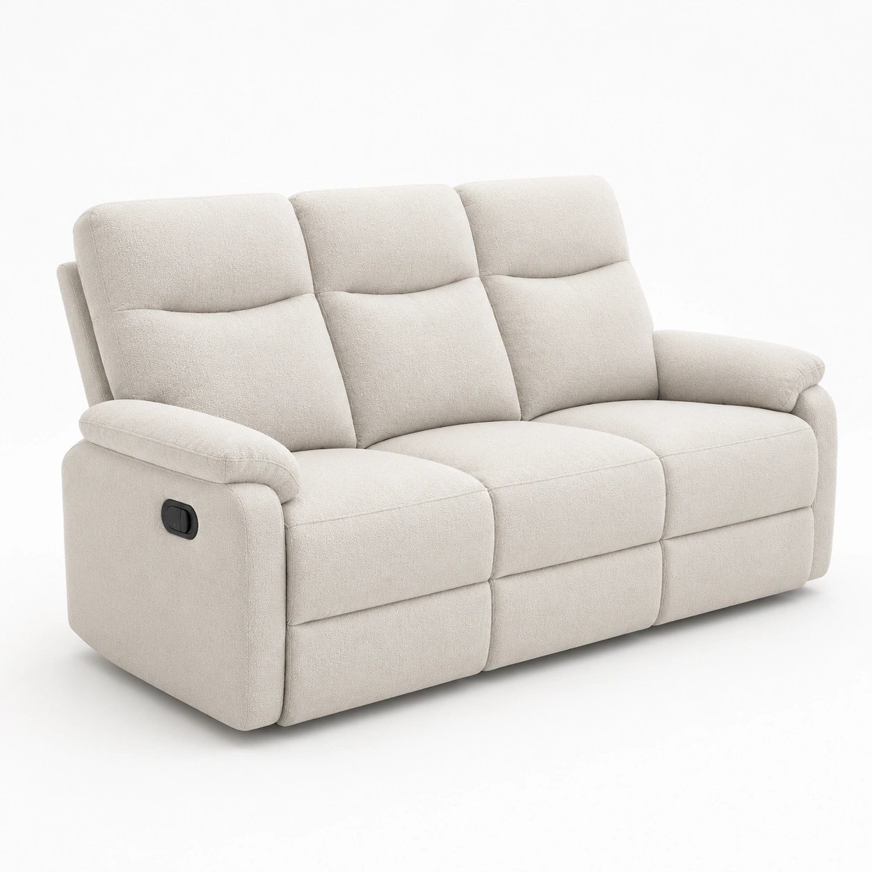 Sofa reclinable de 3 plazas color marfil-furnifyo