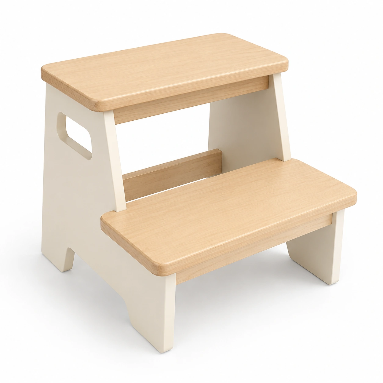Escalon de madera de dos niveles-furnifyo