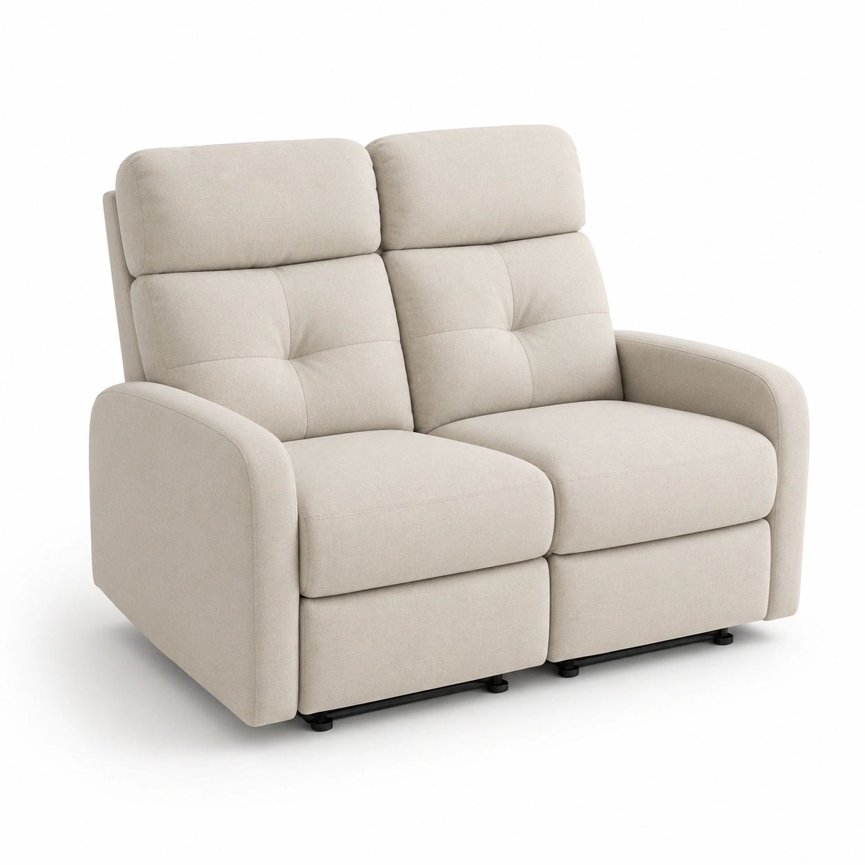 Sofa reclinable electrico de 2 plazas color marfil-furnifyo