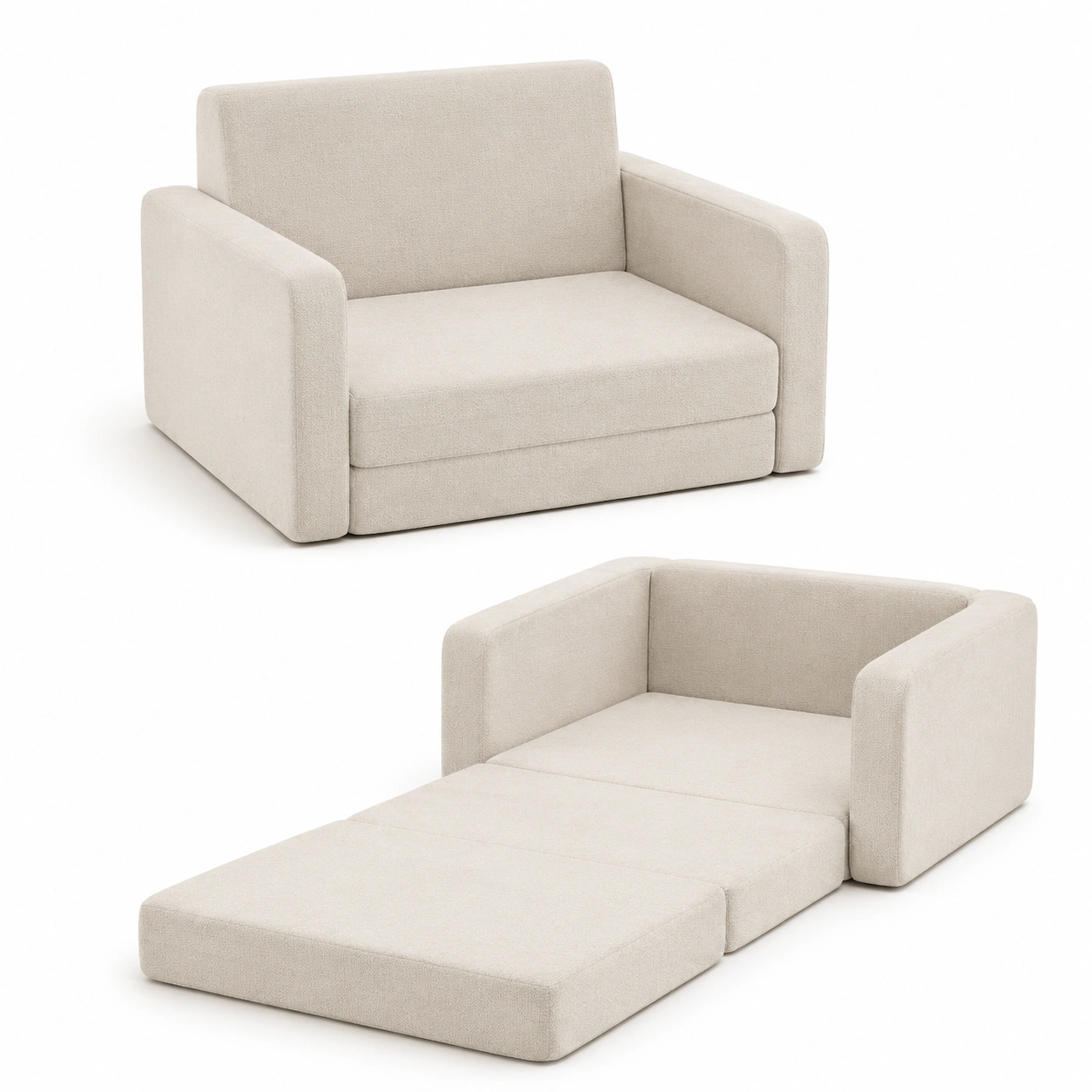 Sofa cama beige-furnifyo