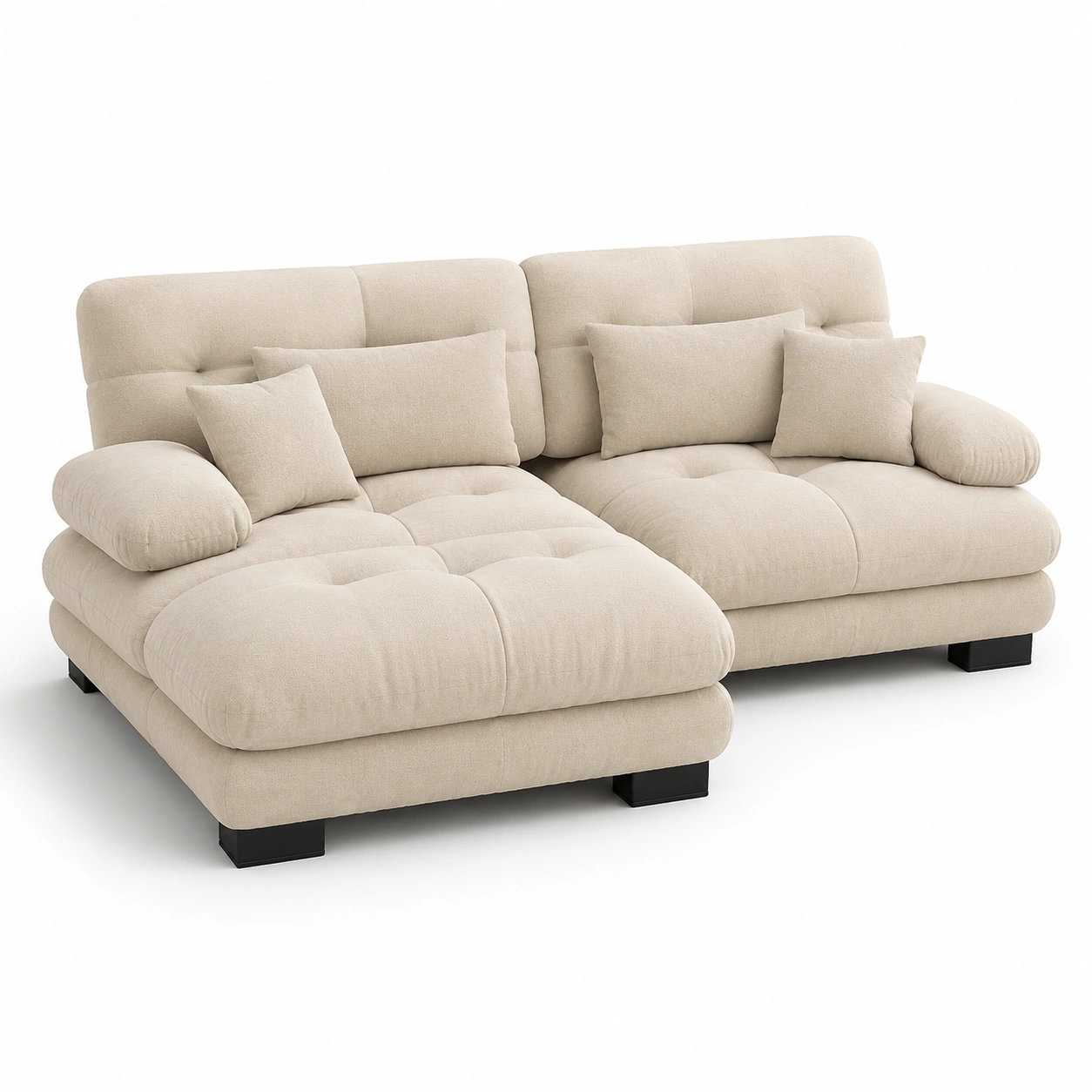 Conjunto de sofa rinconero beige-furnifyo