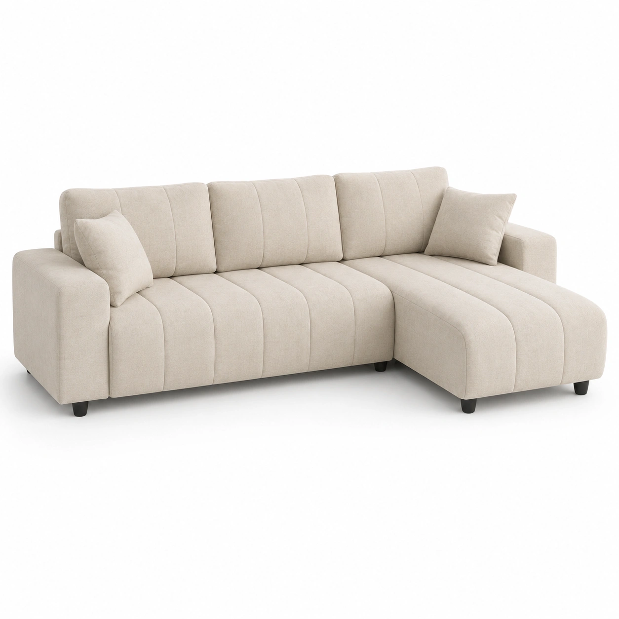 Sofa rinconero con chaise longue color marfil-furnifyo