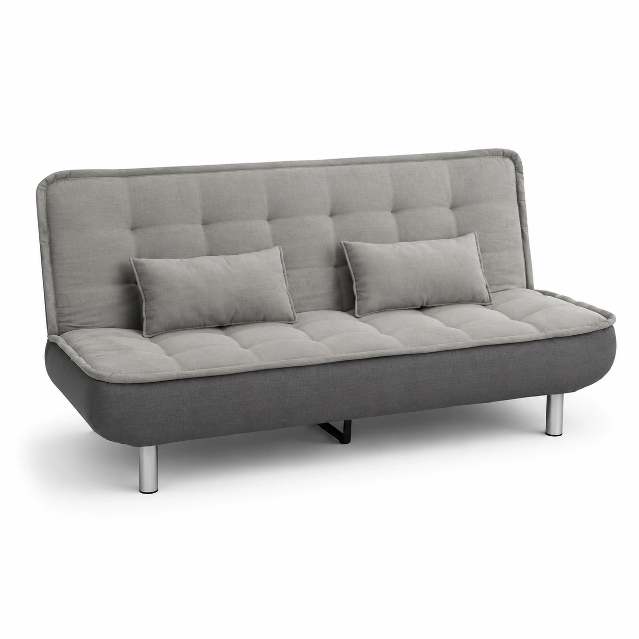 Sofa cama de tela gris-furnifyo