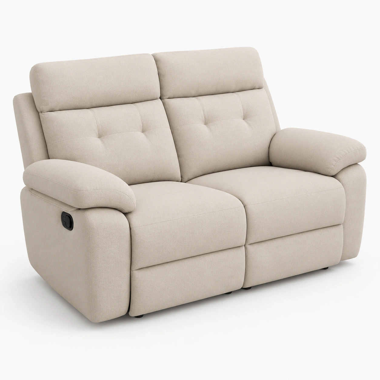 Sofa reclinable de 2 plazas color marfil-furnifyo