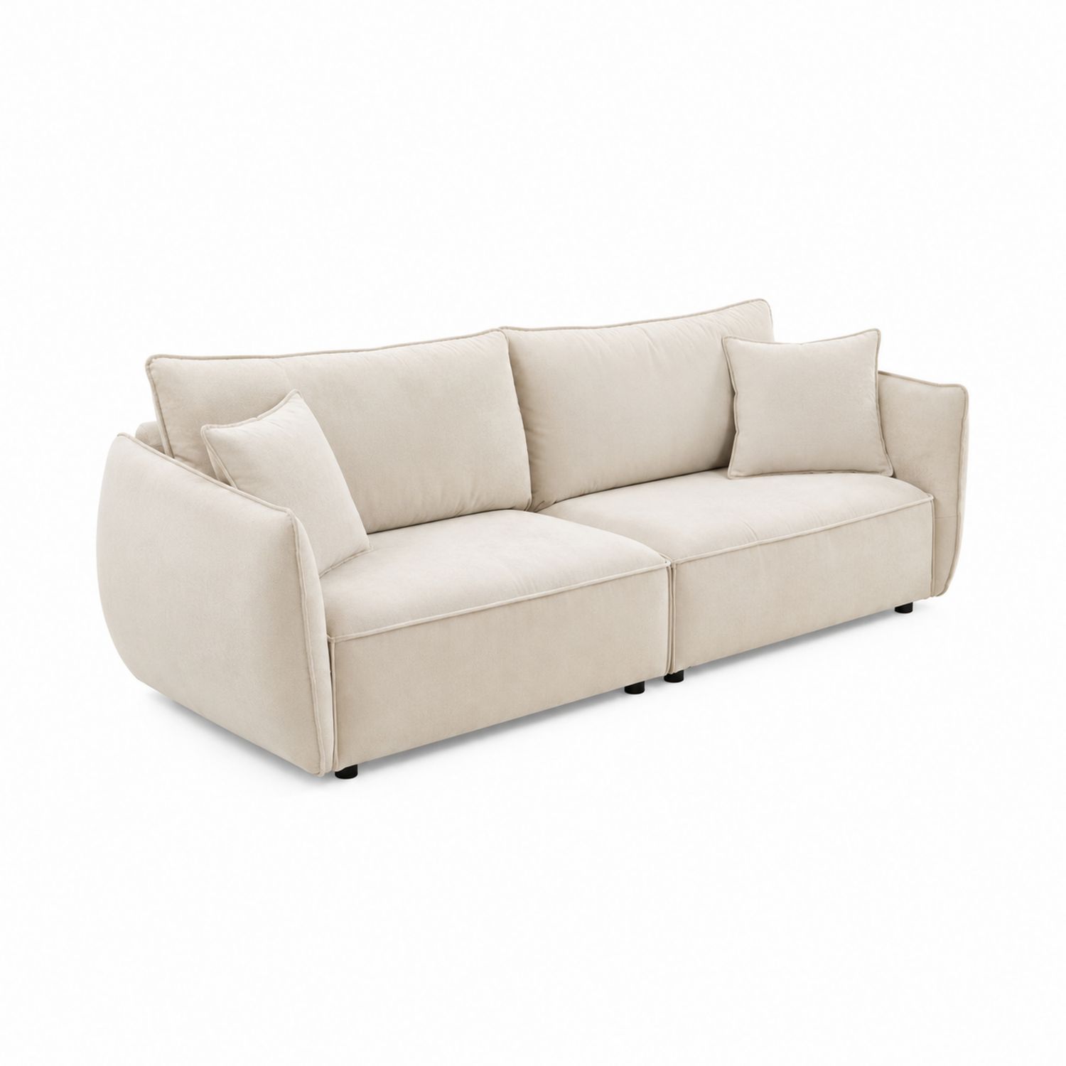 Canapé 3 places en tissu beige