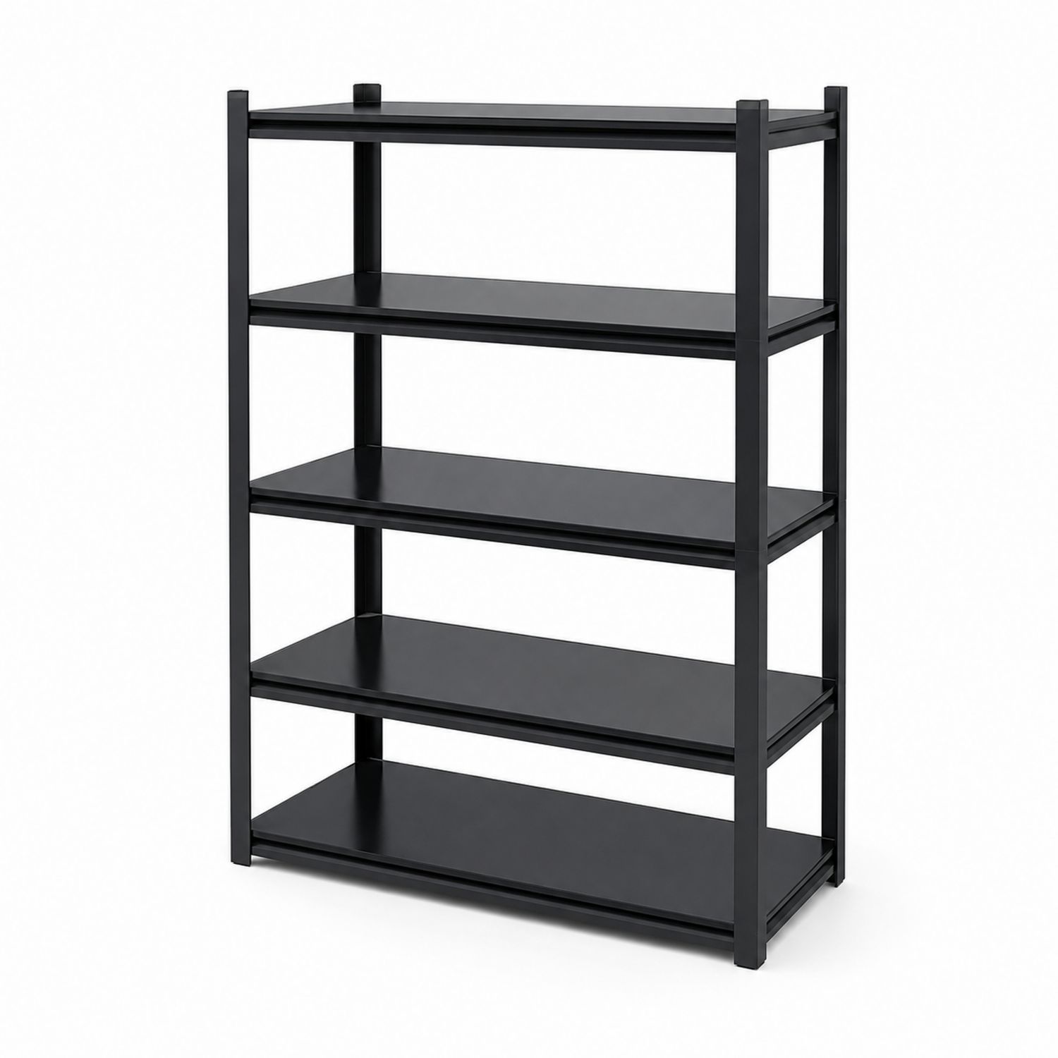 Metallregal mit 5 Ebenen Schwarz 150x90x40 cm