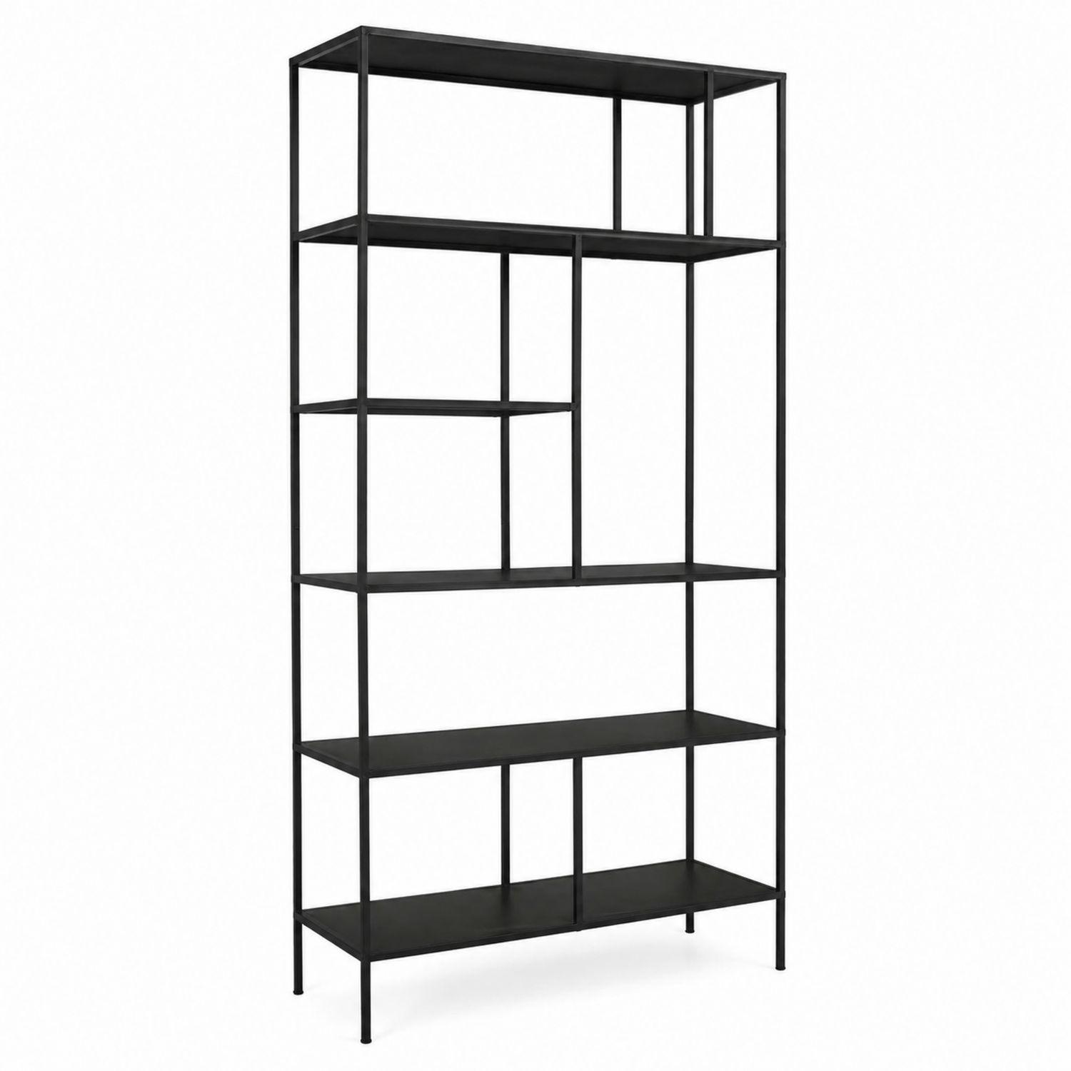 Metallregal Schwarz 180cm hoch 90cm breit 35cm tief