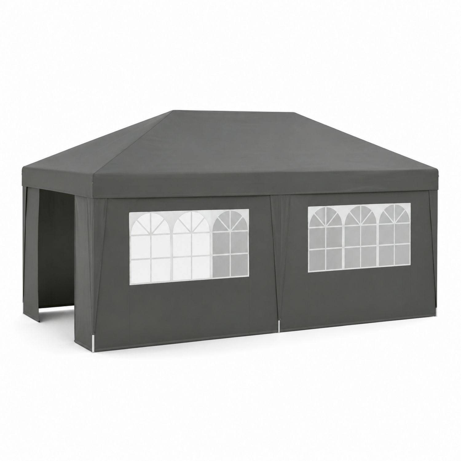 Gartenpavillon rechteckig 600x300 cm Polyester Anthrazit