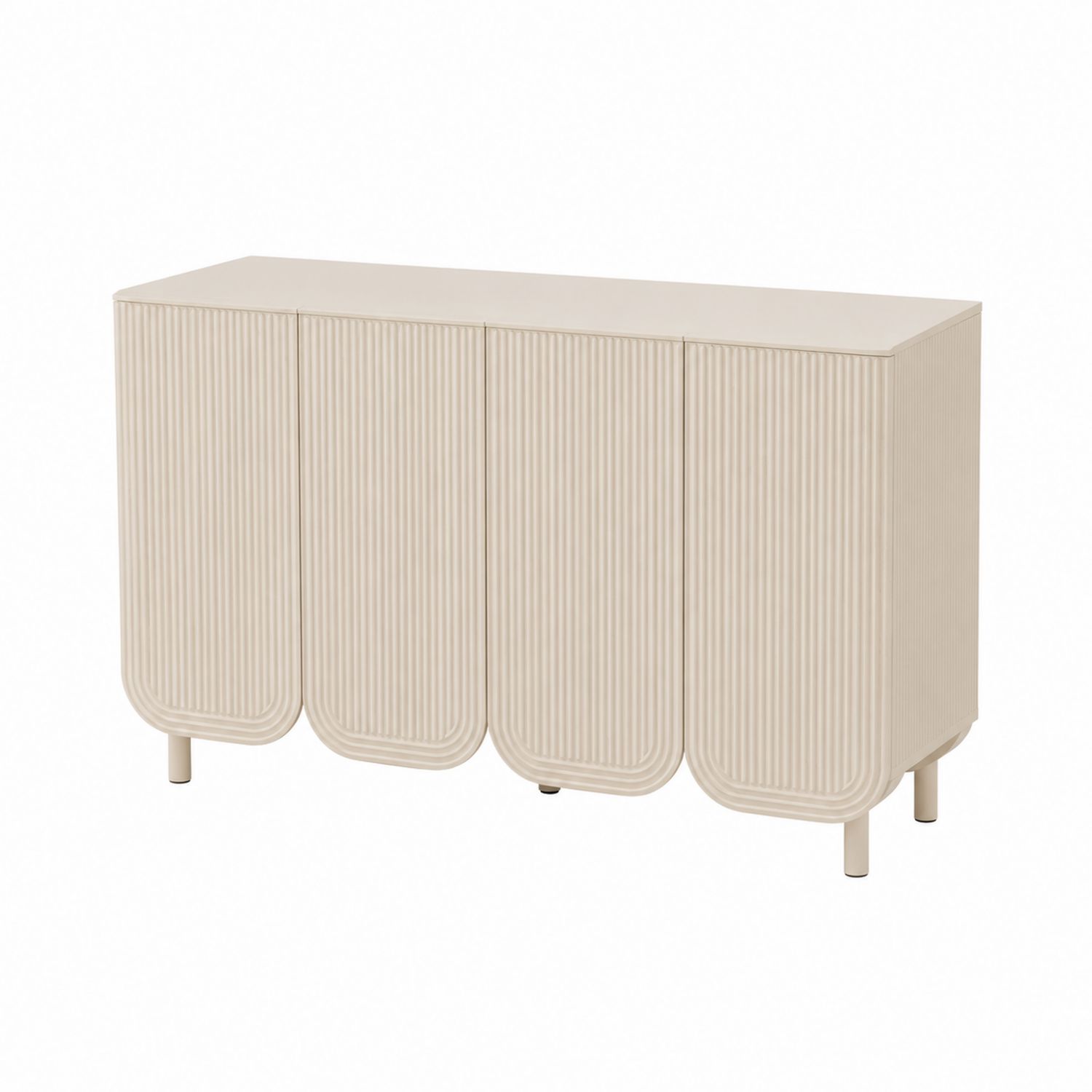 Kommode MDF mit Furnier Beige 160cm x 40cm x 85cm