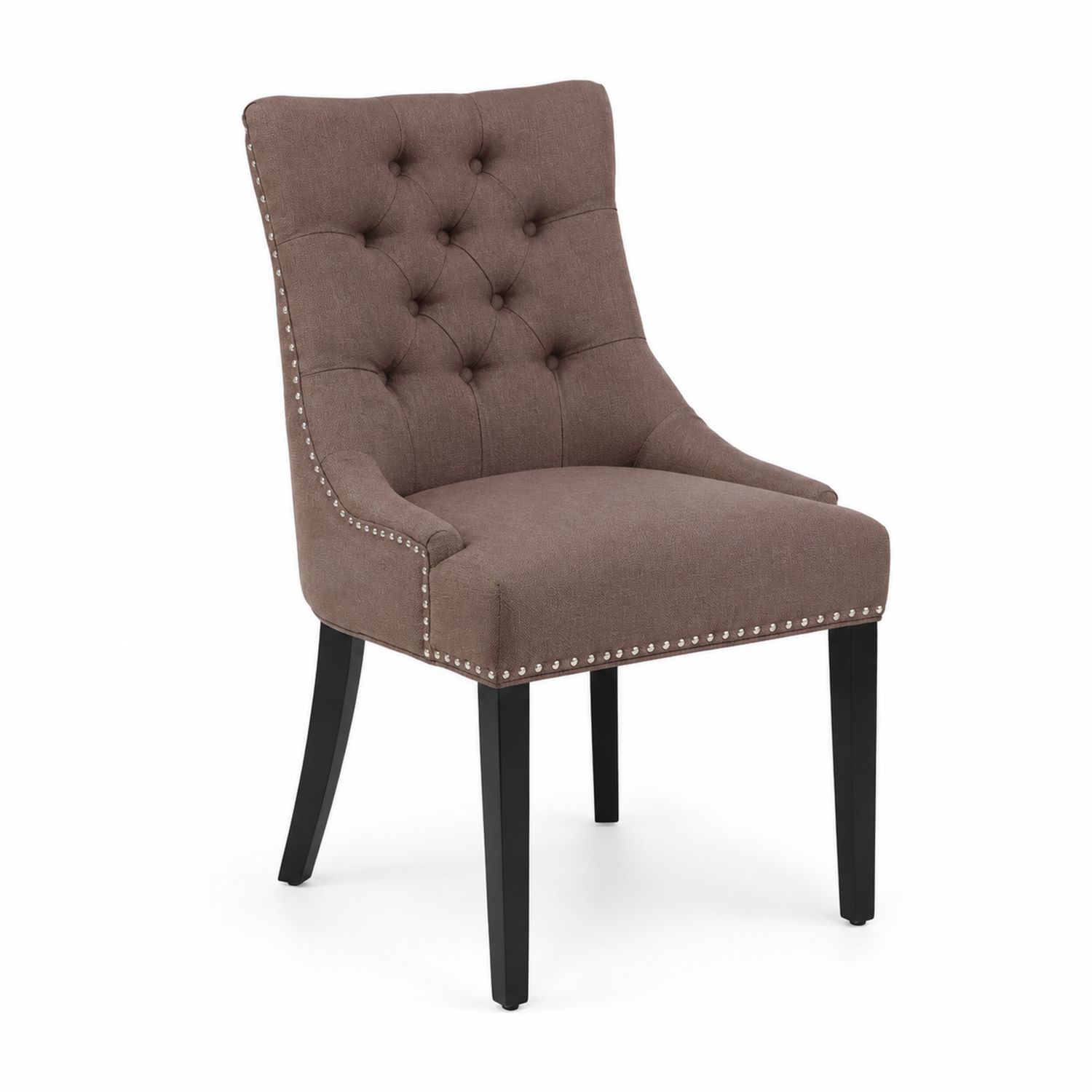 Esszimmerstuhl Stoff Braun 90cm