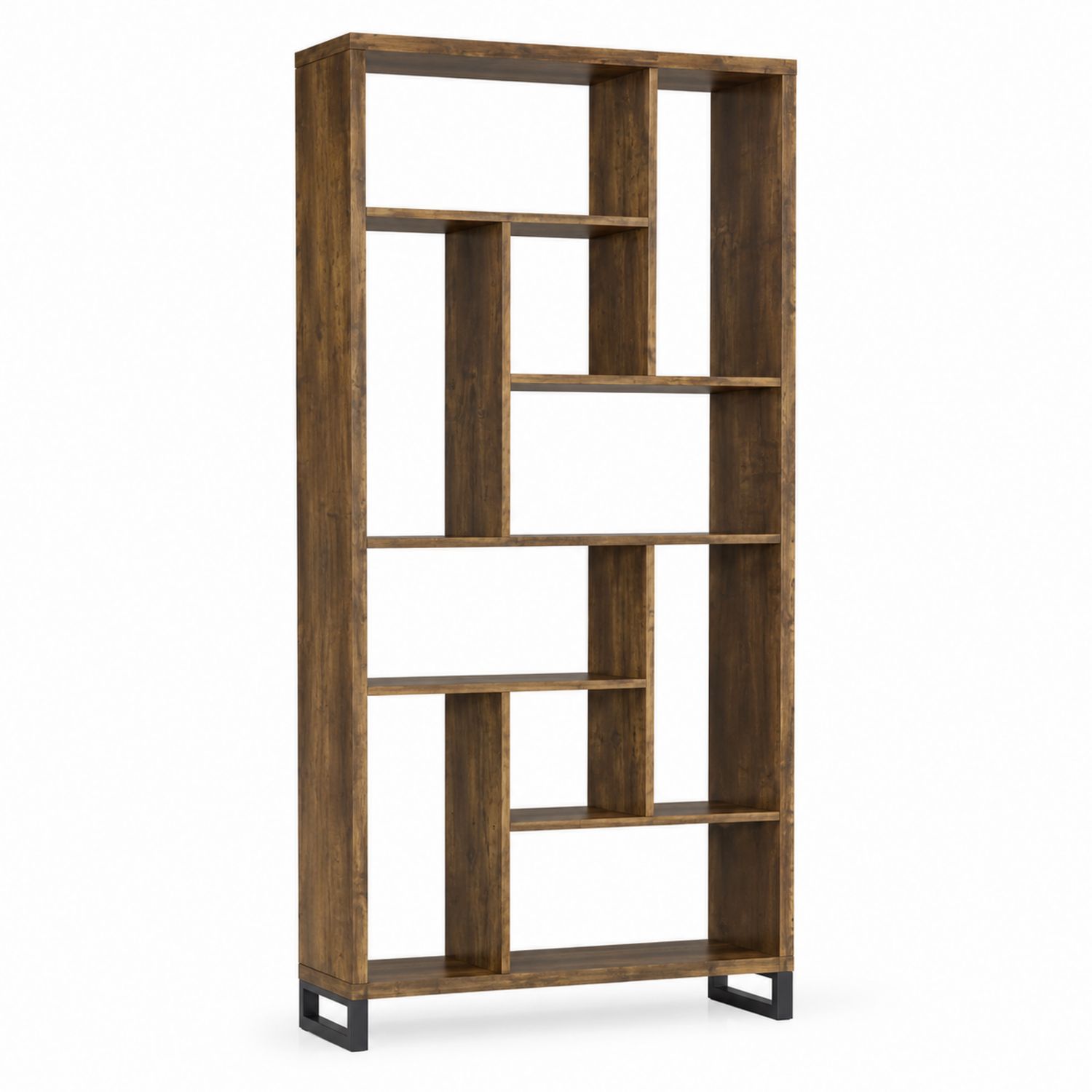 Bücherregal Holz Kiefer 180x90x30cm Braun