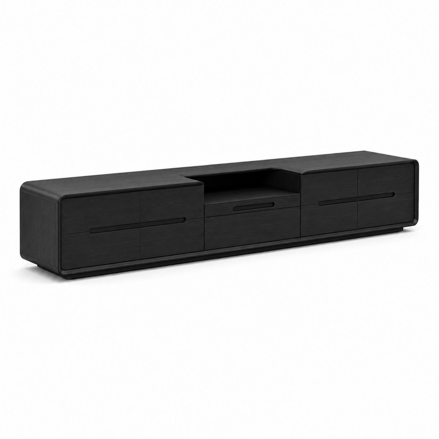 TV-Schrank Rechteckig 200x40x50 cm Holz Schwarz