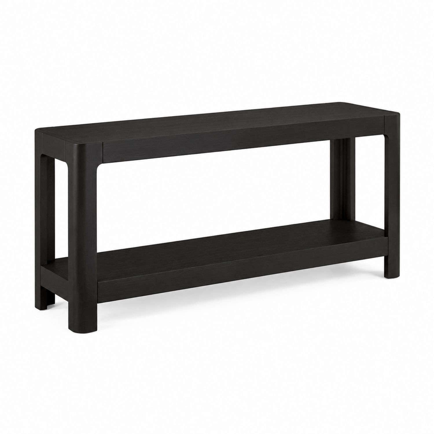 Konsolentisch rechteckig aus Holz in Schwarz 120x40x75 cm