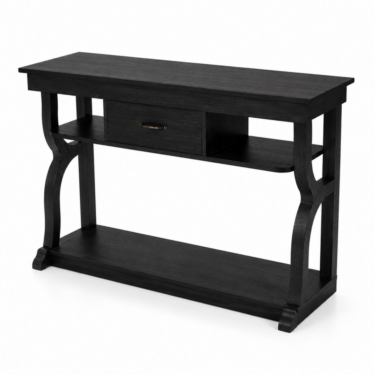 Konsolentisch 120x35x80 cm Holz Schwarz