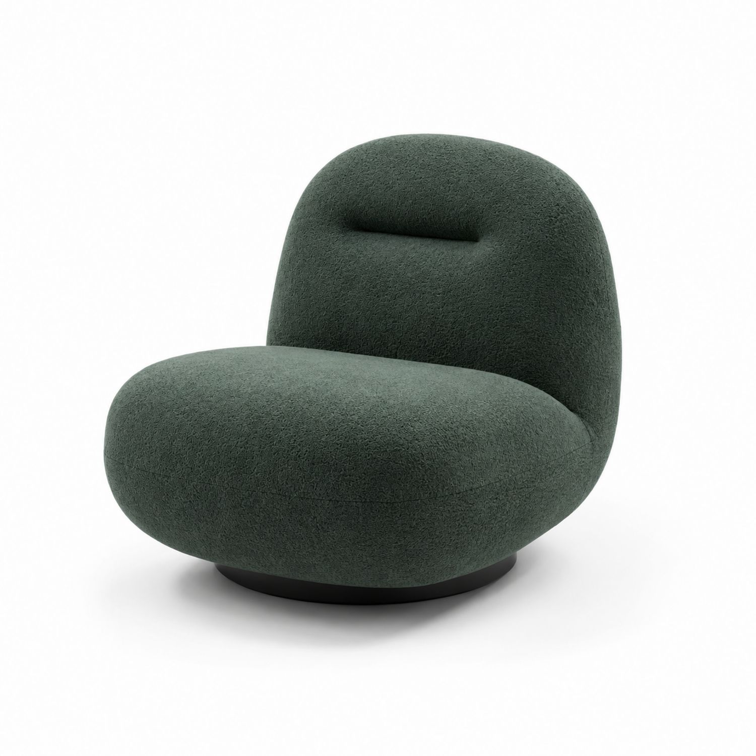 Runder Polyester-Sessel 80 cm, Grün