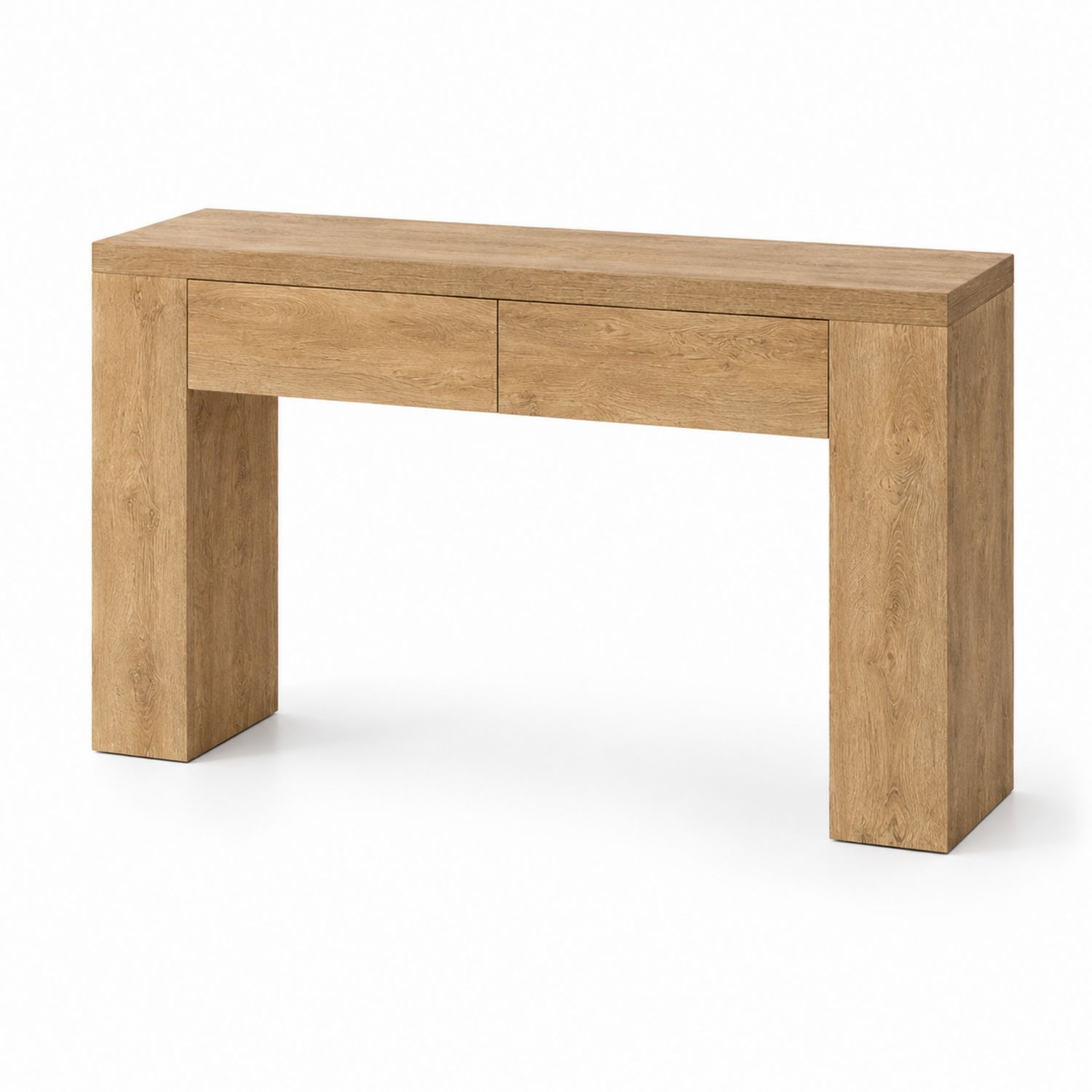 Konsolentisch rechteckig MDF Eichenfurnier 120x35x75 cm