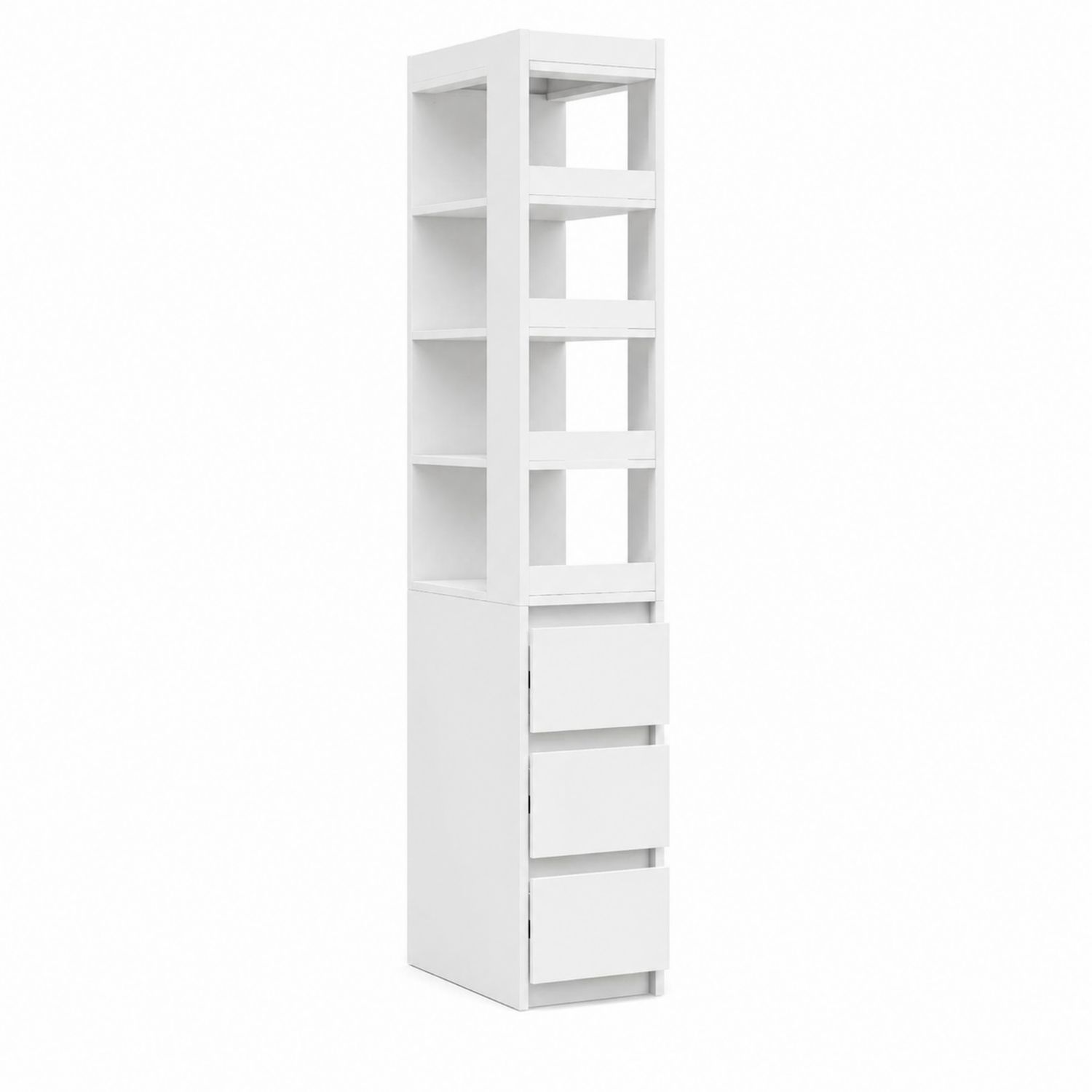 Büroregal mit Schubladen MDF Weiß
