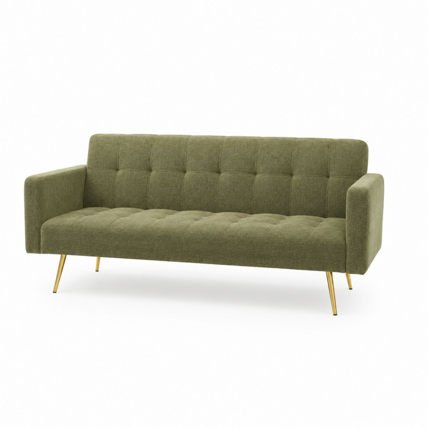 Dreiersitz Sofa Stoff Oliv 210 cm