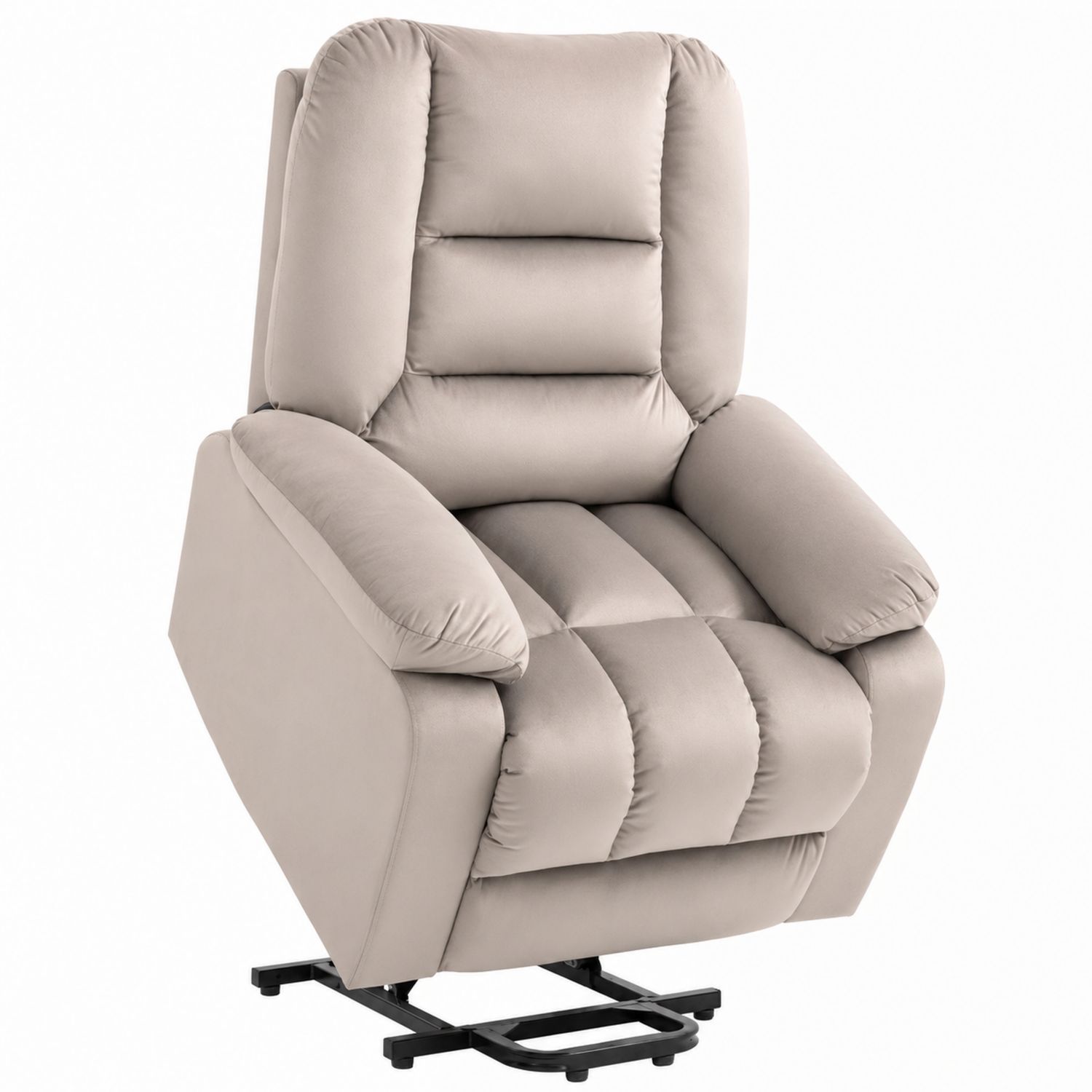 Verstellbarer Relaxsessel Mikrofaser Beige mit Elektromotor
