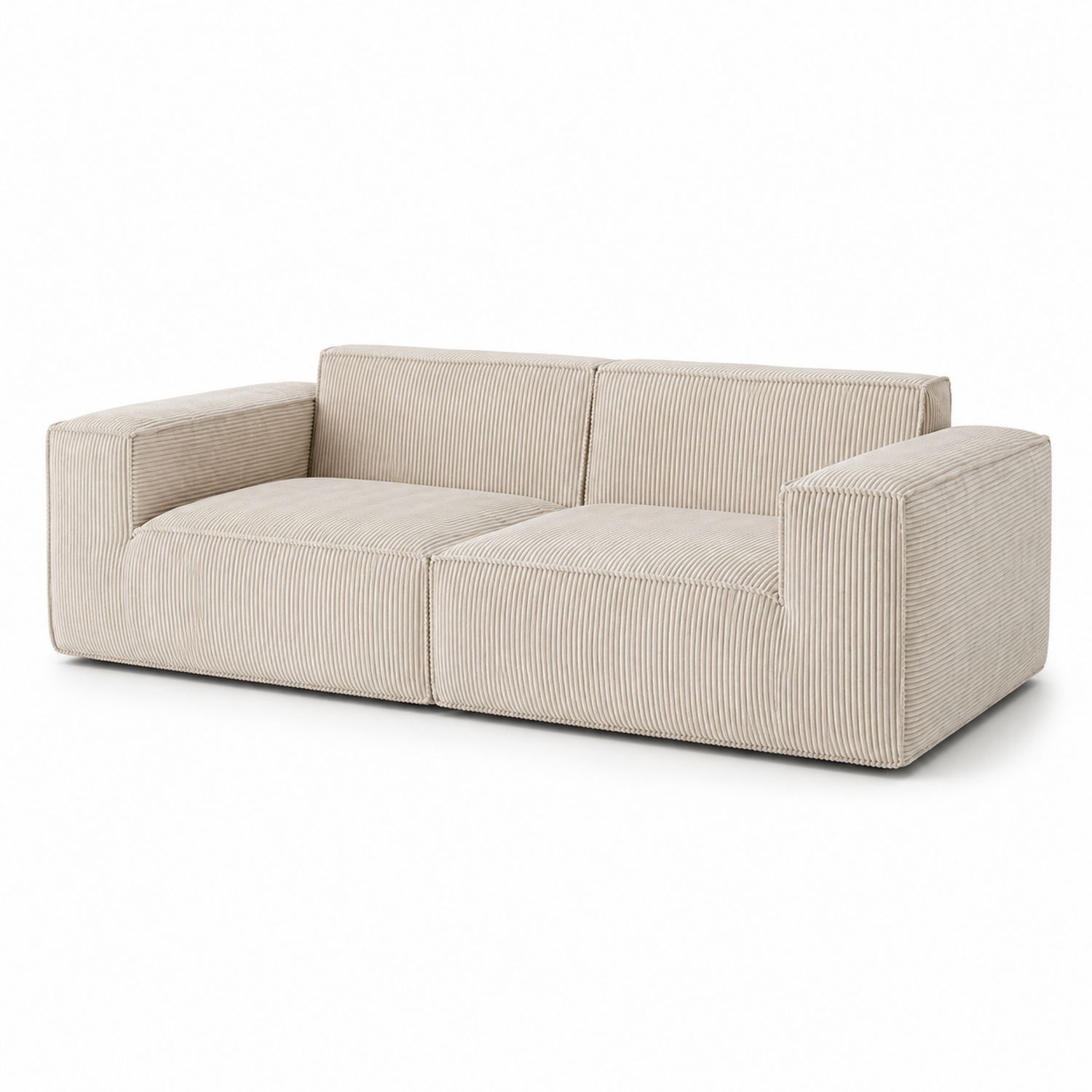 Sofa 3-Sitzer Cord Beige 220x95x70cm