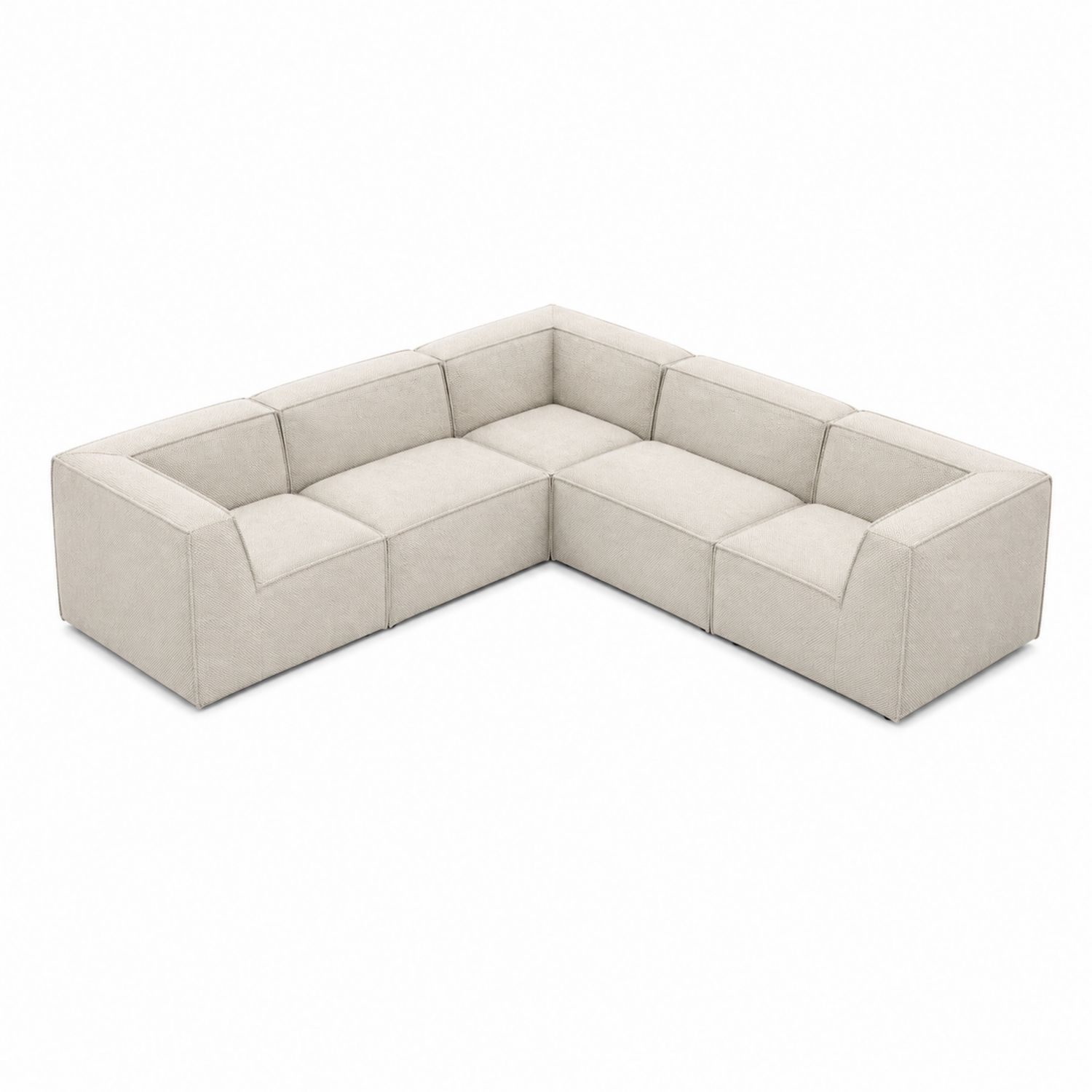 Ecksofa L-Form Stoff Beige 250x250x85cm
