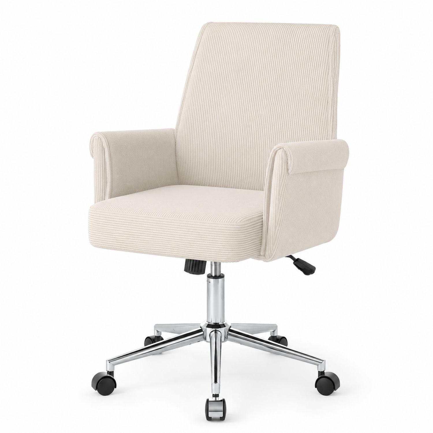Bürostuhl Drehstuhl Cord Beige Höhenverstellbar